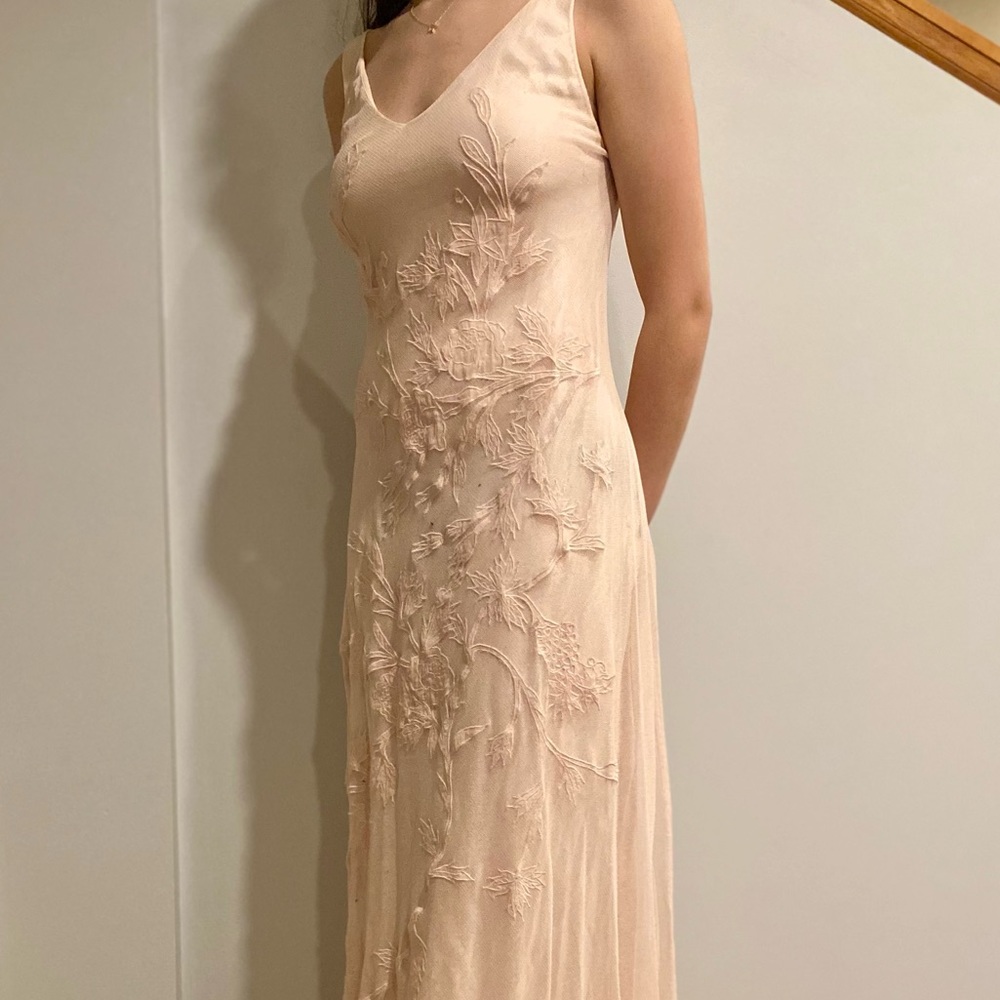 Lauren Ralph Lauren Lace Floral Evening Gown | Size 10 | Pink